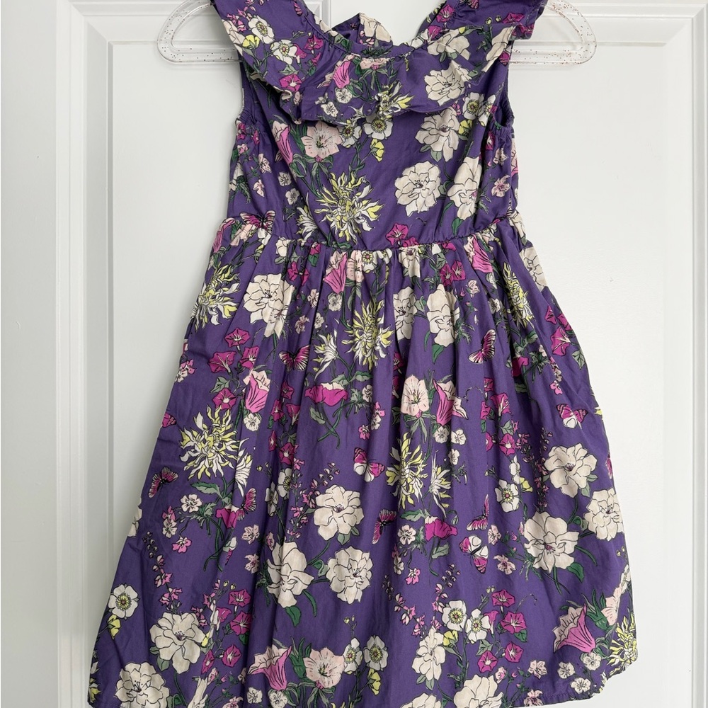 Tea Collection Floral Purple Kids Dress